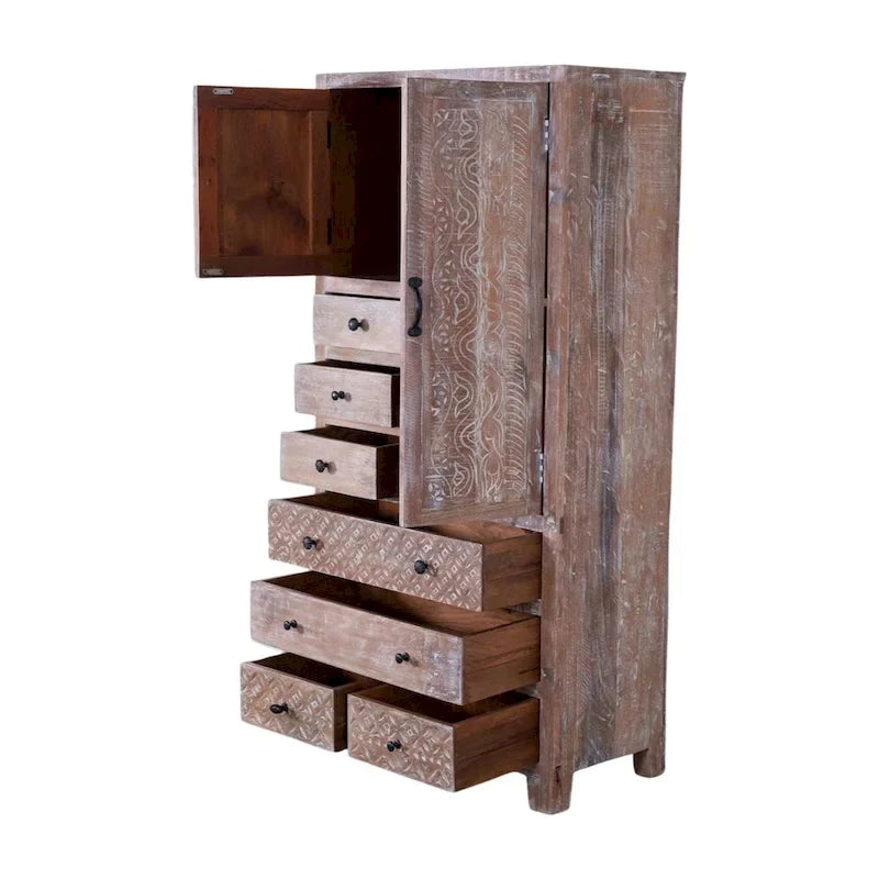 Armoire autoportante en bois massif - N/A