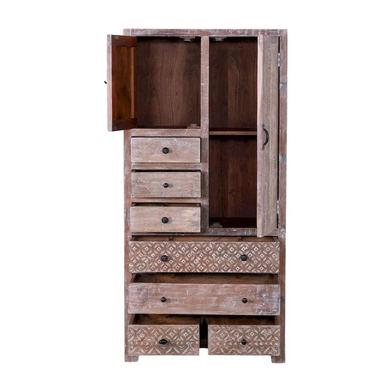 Armoire autoportante en bois massif - N/A