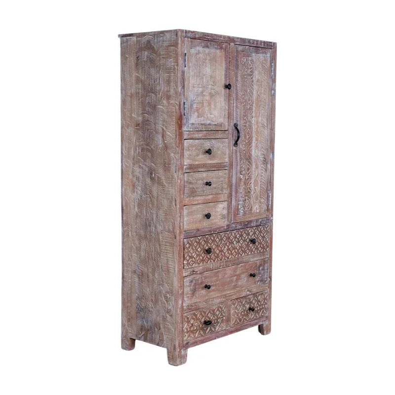 Armoire autoportante en bois massif - N/A