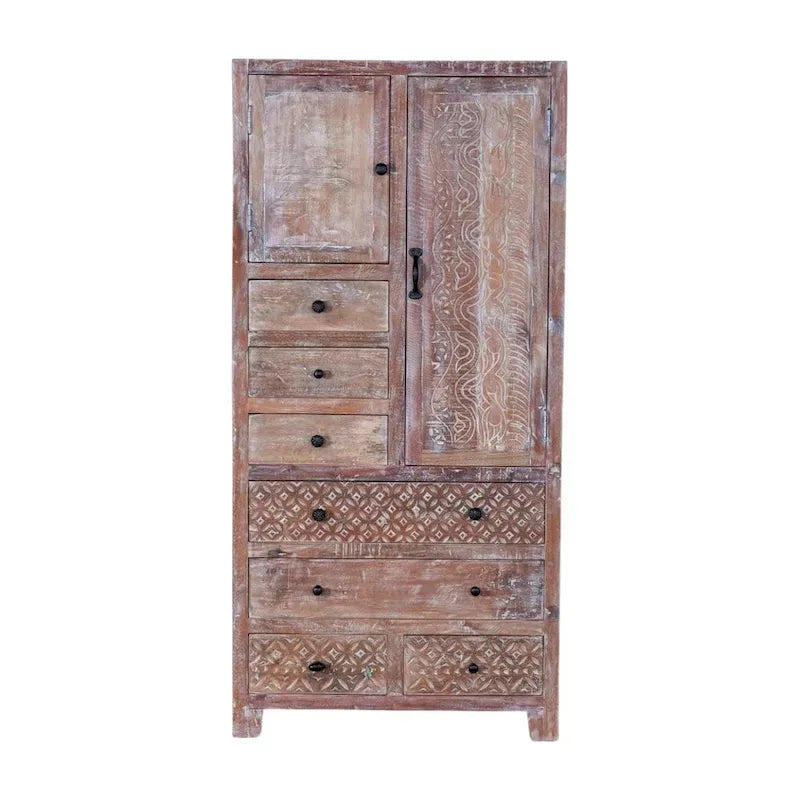 Armoire autoportante en bois massif - N/A