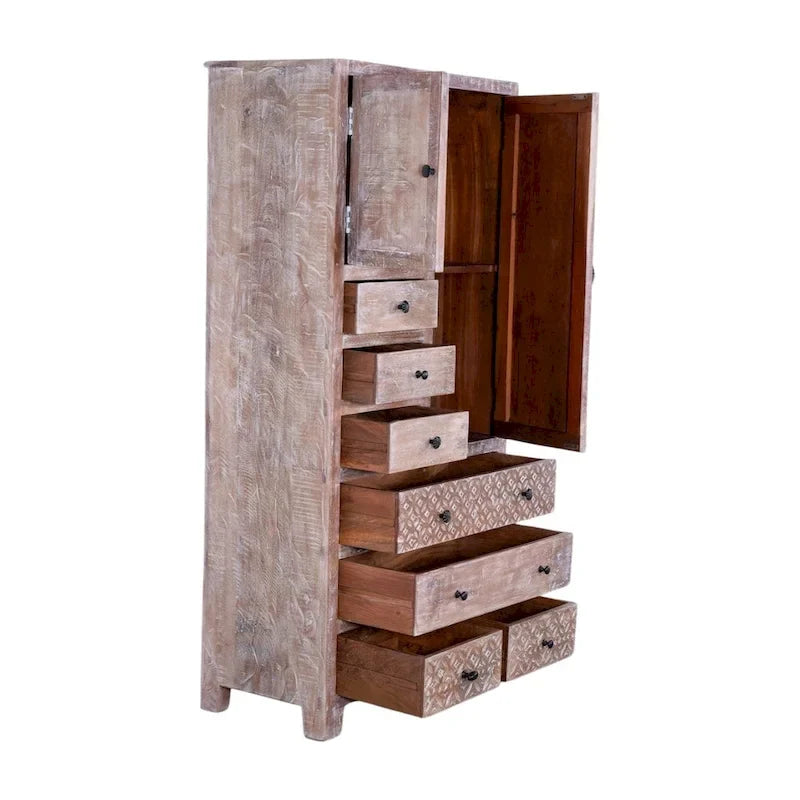 Armoire autoportante en bois massif - N/A