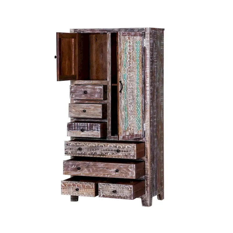 Armoire autoportante en bois massif - N/A