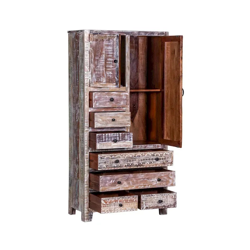 Armoire autoportante en bois massif - N/A