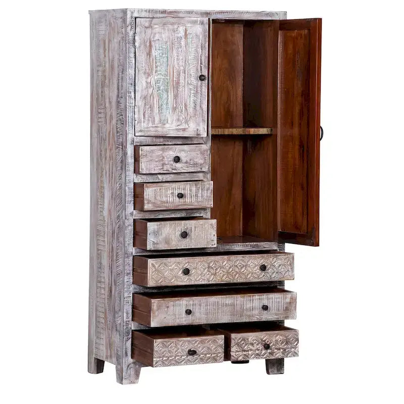 Armoire autoportante en bois massif - N/A