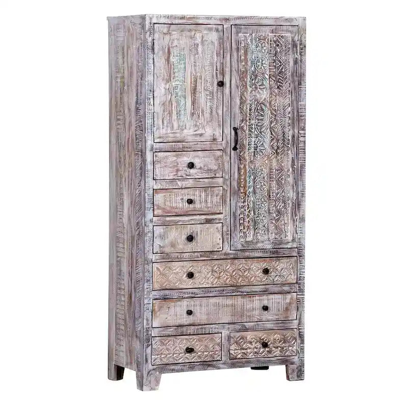 Armoire autoportante en bois massif - N/A