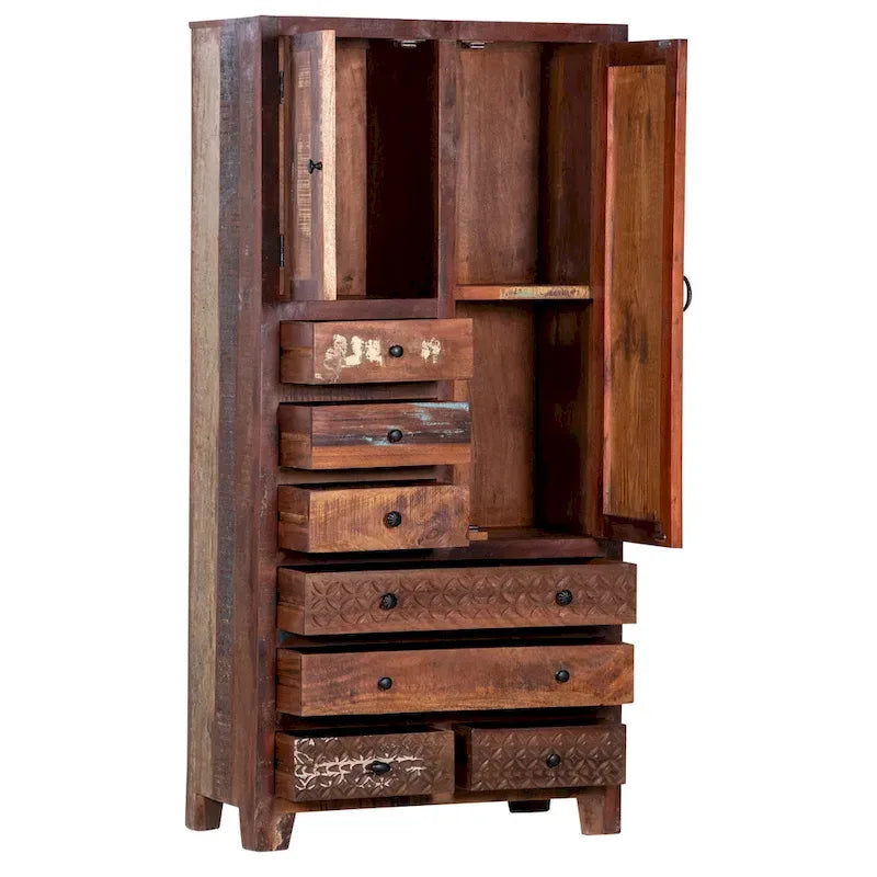 Armoire autoportante en bois massif - N/A