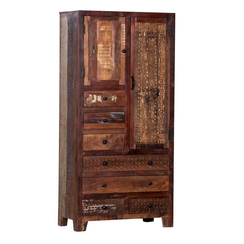 Armoire autoportante en bois massif - N/A