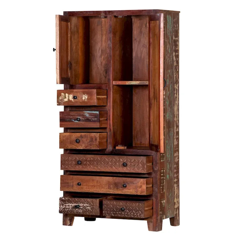 Armoire autoportante en bois massif - N/A