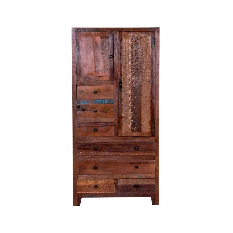 Armoire autoportante en bois massif - N/A