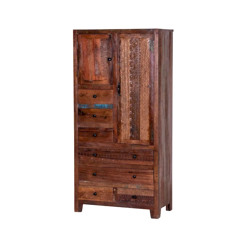 Armoire autoportante en bois massif - N/A