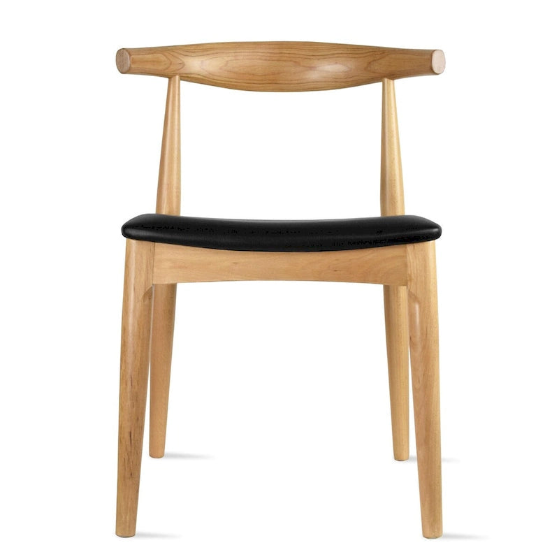 Chaise de salle à manger en bois foncé noyer avec coussin en cuir PU ou tissu beige, chaise d'appoint de bureau pour salon, chambre à coucher, cuisine