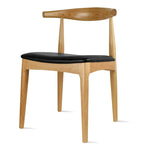 Chaise de salle à manger en bois foncé noyer avec coussin en cuir PU ou tissu beige, chaise d'appoint de bureau pour salon, chambre à coucher, cuisine