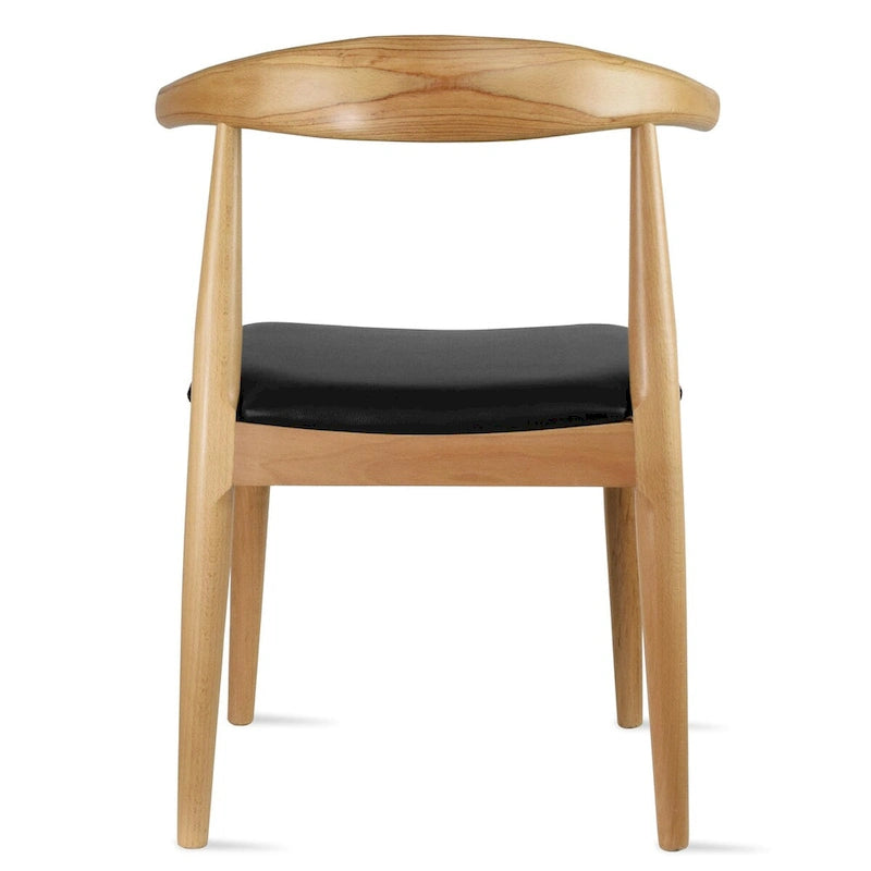 Chaise de salle à manger en bois foncé noyer avec coussin en cuir PU ou tissu beige, chaise d'appoint de bureau pour salon, chambre à coucher, cuisine
