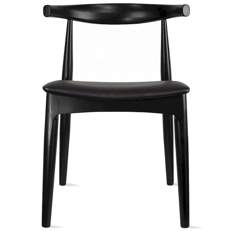 Chaise de salle à manger en bois foncé noyer avec coussin en cuir PU ou tissu beige, chaise d'appoint de bureau pour salon, chambre à coucher, cuisine