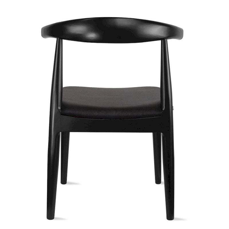 Chaise de salle à manger en bois foncé noyer avec coussin en cuir PU ou tissu beige, chaise d'appoint de bureau pour salon, chambre à coucher, cuisine