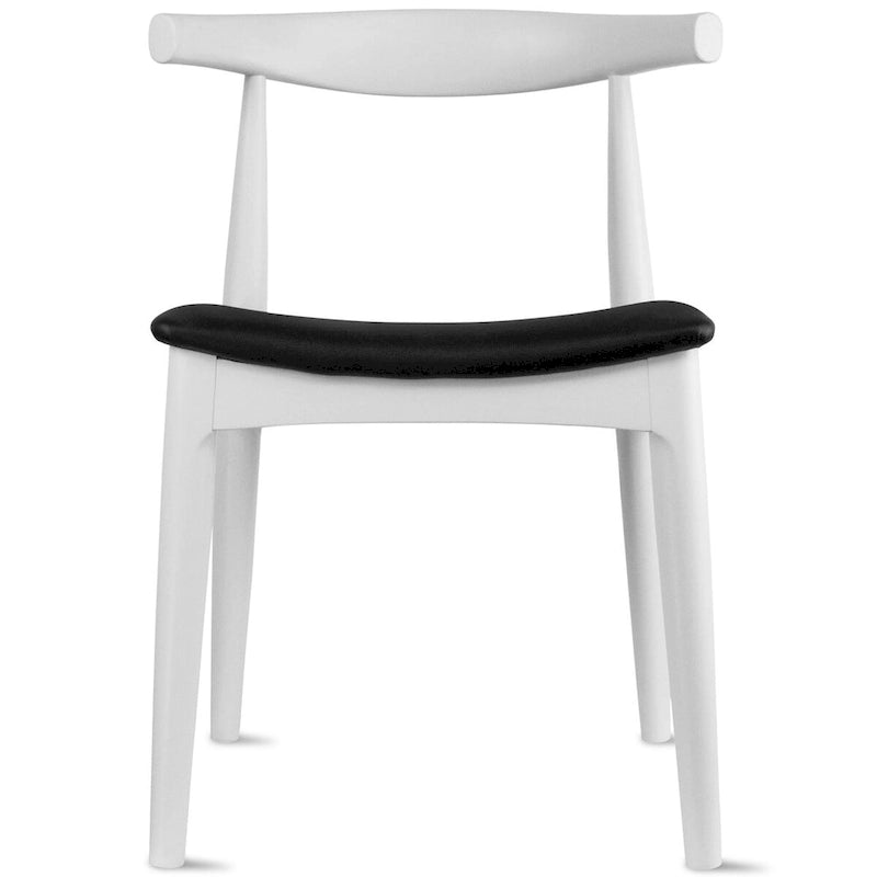 Chaise de salle à manger en bois foncé noyer avec coussin en cuir PU ou tissu beige, chaise d'appoint de bureau pour salon, chambre à coucher, cuisine