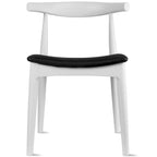 Chaise de salle à manger en bois foncé noyer avec coussin en cuir PU ou tissu beige, chaise d'appoint de bureau pour salon, chambre à coucher, cuisine