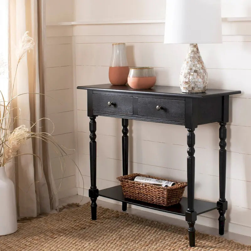 Console de 2 tiroirs Arvilla Grey - 37,8 x 13 x 31,9 - 38Lx13Px32H