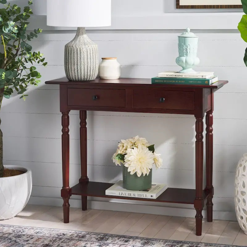 Console de 2 tiroirs Arvilla Grey - 37,8 x 13 x 31,9 - 38Lx13Px32H