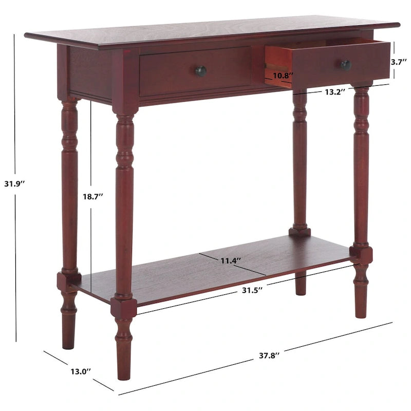 Console de 2 tiroirs Arvilla Grey - 37,8 x 13 x 31,9 - 38Lx13Px32H