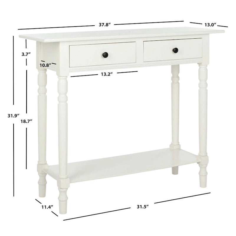 Console de 2 tiroirs Arvilla Grey - 37,8 x 13 x 31,9 - 38Lx13Px32H