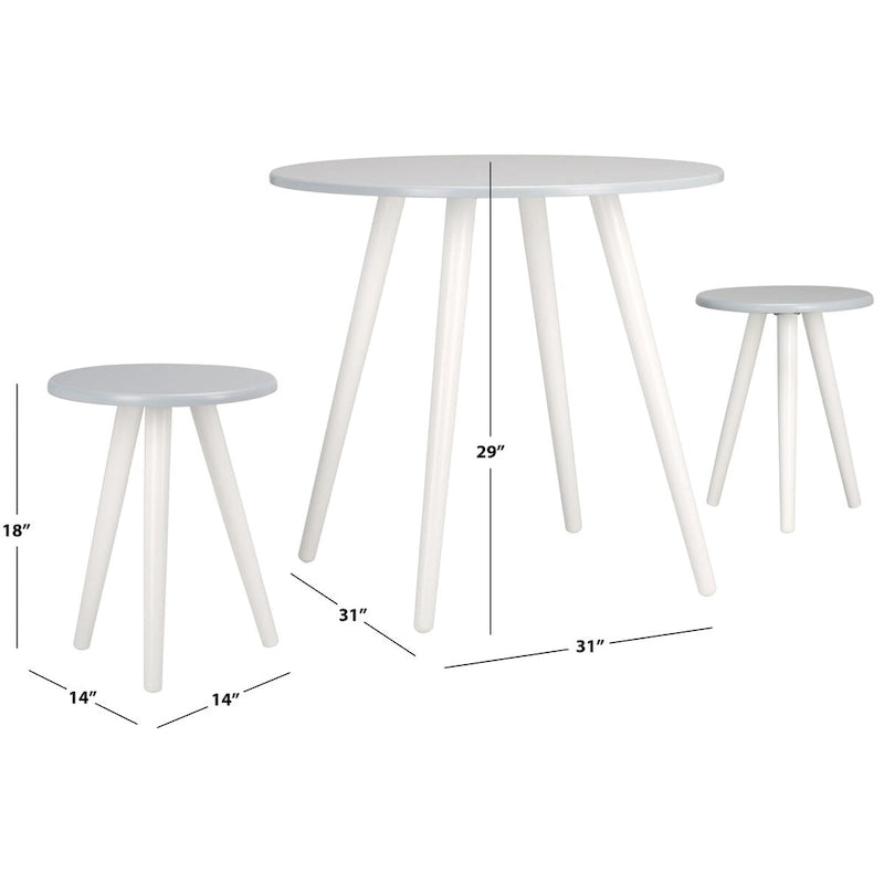 Ensemble de salle à manger rond 3 pièces Gaynell - 31 L x 31 l x 29 H