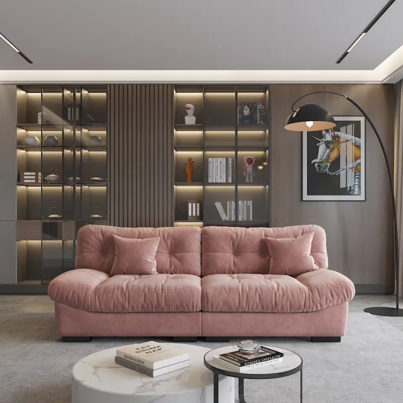 Canapé Sectionnel Nuage Douillet 89, Canapés Modernes Minimalistes Avec Deux Coussins