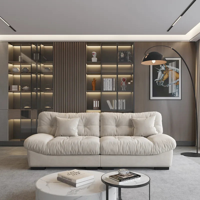 Canapé Sectionnel Nuage Douillet 89, Canapés Modernes Minimalistes Avec Deux Coussins