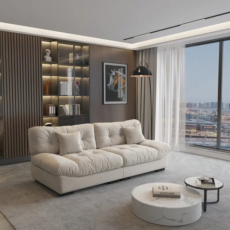 Canapé Sectionnel Nuage Douillet 89, Canapés Modernes Minimalistes Avec Deux Coussins