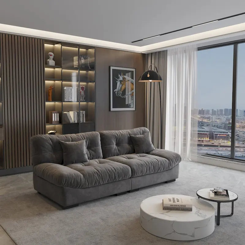 Canapé Sectionnel Nuage Douillet 89, Canapés Modernes Minimalistes Avec Deux Coussins