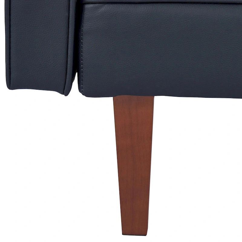 Canapé-lit convertible inclinable en tissu moderne réversible pliant lit de jour pour invités avec 2 oreillers