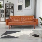 Canapé-lit convertible inclinable en tissu moderne réversible pliant lit de jour pour invités avec 2 oreillers