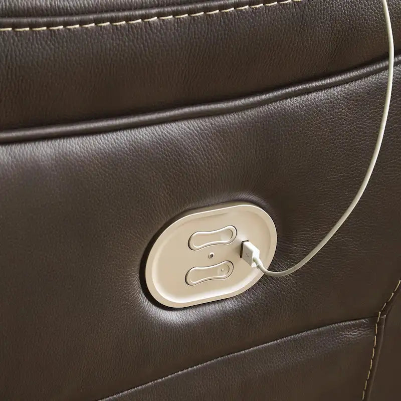 Canapé d'angle inclinable électrique 3 places Dunleith