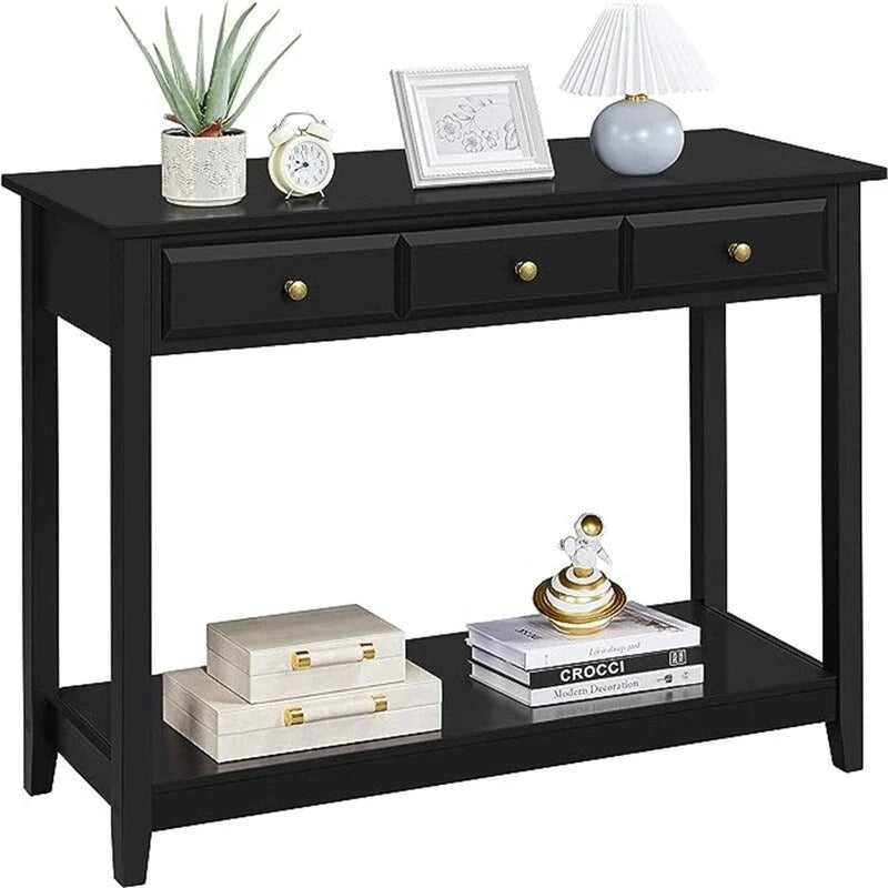 Console avec 3 tiroirs - 13,5P x 42L x 31,5H